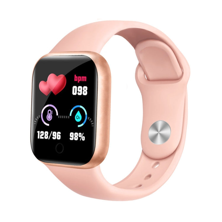Y68 1.44 inch Smart Watch, Support Heart Rate Blood Pressure Blood Oxygen Monitoring (Pink) by bashfashion