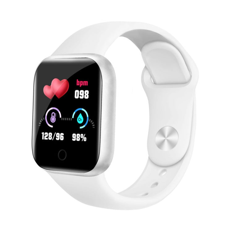 Y68 1.44 inch Smart Watch, Support Heart Rate Blood Pressure Blood Oxygen Monitoring (White) by bashfashion