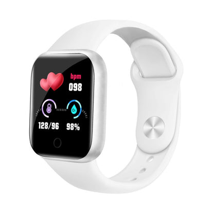 Y68 1.44 inch Smart Watch, Support Heart Rate Blood Pressure Blood Oxygen Monitoring (White) by bashfashion