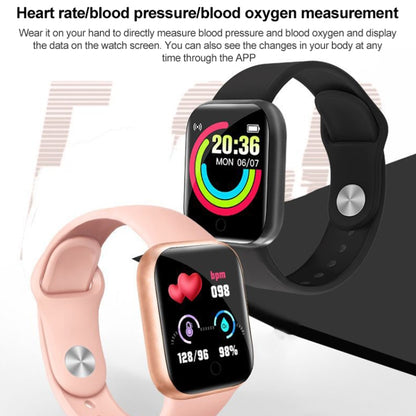 Y68 1.44 inch Smart Watch, Support Heart Rate Blood Pressure Blood Oxygen Monitoring (White) by bashfashion