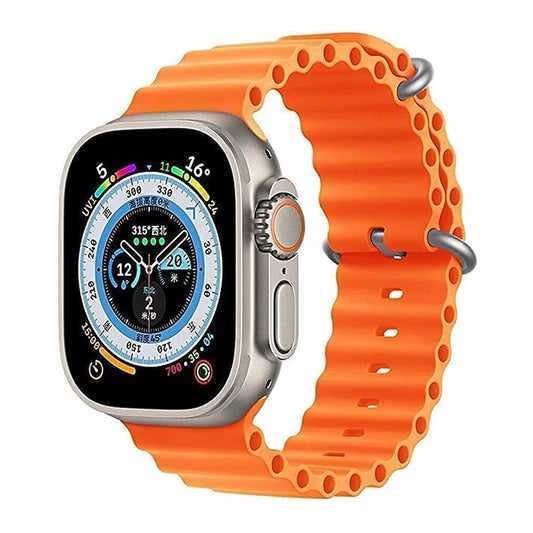 T800 Ultra 1.99 inch Ocean Silicone Band Smart Watch Support Heart Rate / ECG (Orange) by bashfashion
