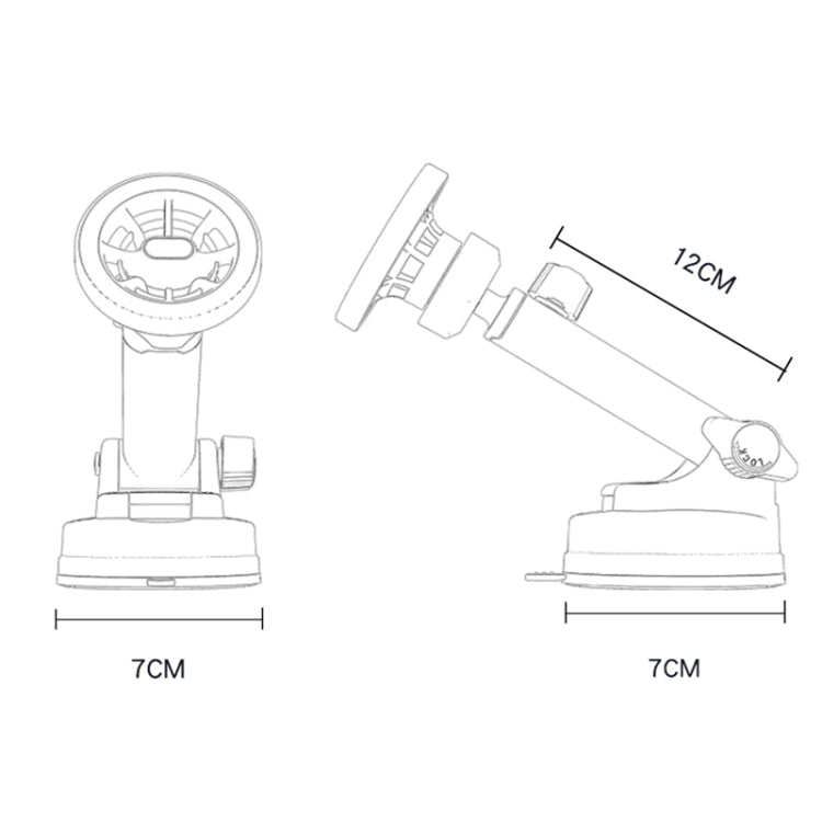 Yesido C158 2 in 1 Magnetic Ring Car Dashboard Air Vent Phone Holder (Black) by Yesido