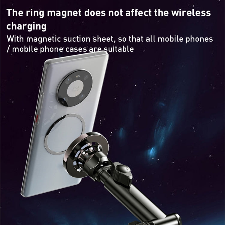 Yesido C158 2 in 1 Magnetic Ring Car Dashboard Air Vent Phone Holder (Black) by Yesido