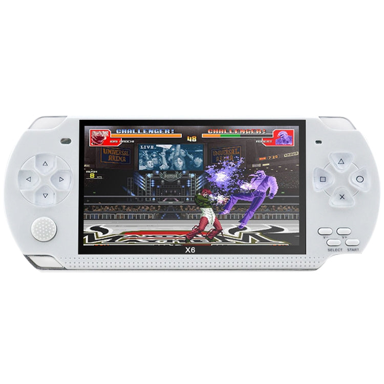 X6 4.3 inch Screen Retro Portable Game Console with 3MP Camera, Built-in 10000 Games, Supports E-book / Recording / Music Playing / Video Playing(White) by bashfashion