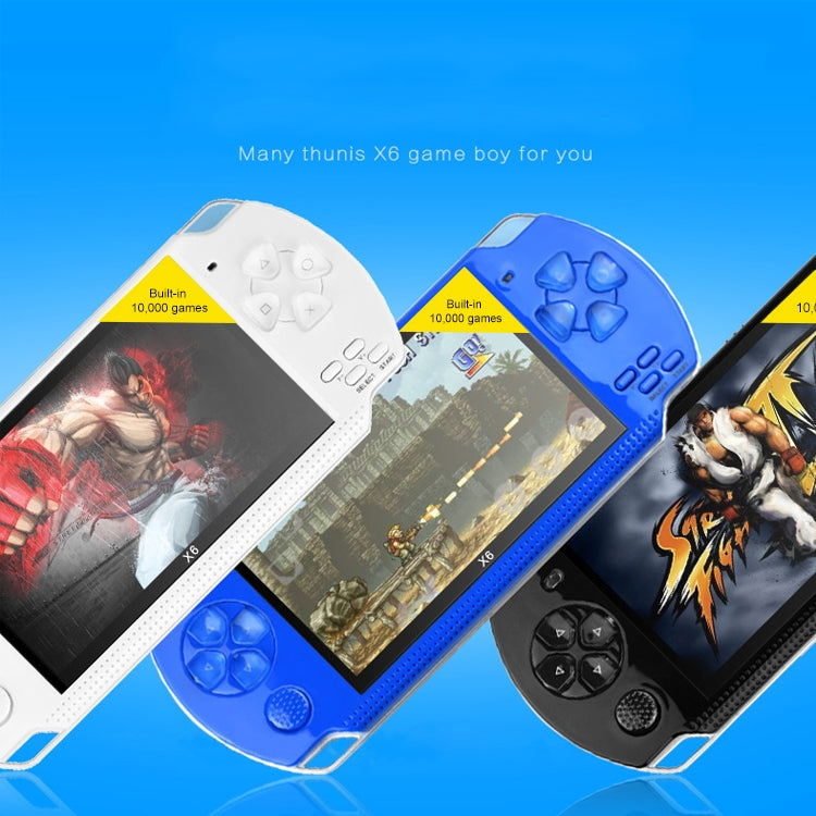 X6 4.3 inch Screen Retro Portable Game Console with 3MP Camera, Built-in 10000 Games, Supports E-book / Recording / Music Playing / Video Playing(White) by bashfashion