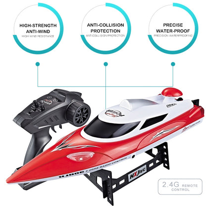 HongXunJie HJ806 2.4Ghz Water Cooling High Speed Racing Boats with Remote Controller, Auto Flip Function, 200m Control Distance(Red) by bashfashion