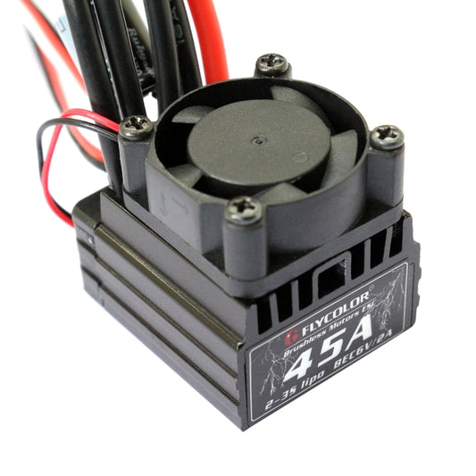 Flycolor Thunder Series 45A Sensorless Brushless Electronic Speed Controller with Fan for RC Car by bashfashion