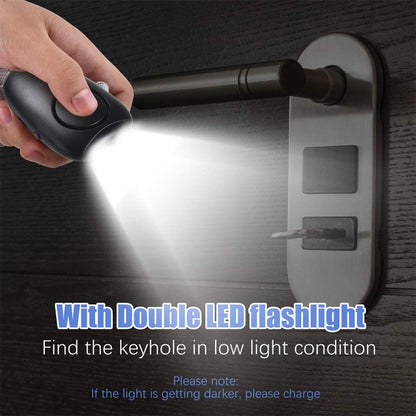 BJY-08 130dB Dual Bright LEDs Personal Alarm Women Self-Defense Alarm (Black) by bashfashion