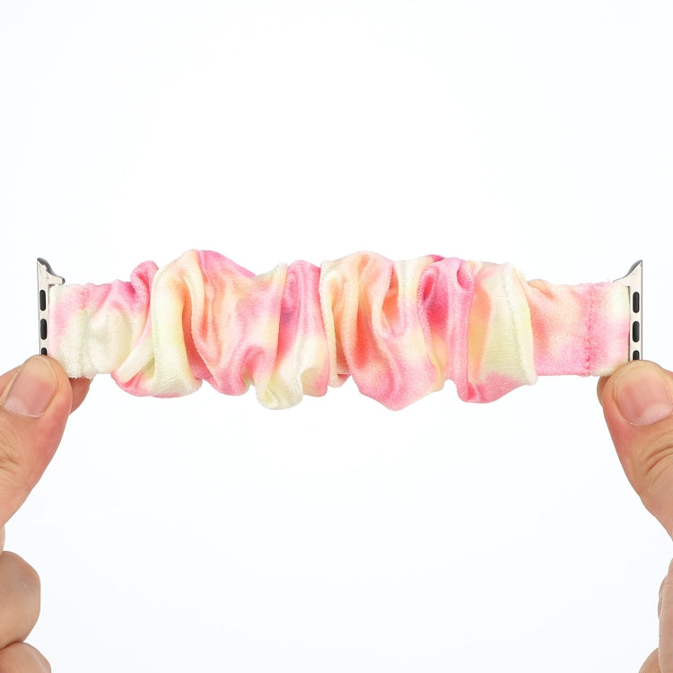 Flannel Hair Ring Strap Watch Band For Apple Watch Series 9&8&7 41mm / SE 3&SE 2&6&SE&5&4 40mm / 3&2&1 38mm(1) by bashfashion