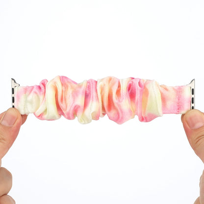 Flannel Hair Ring Strap Watch Band For Apple Watch Series 9&8&7 41mm / SE 3&SE 2&6&SE&5&4 40mm / 3&2&1 38mm(1) by bashfashion