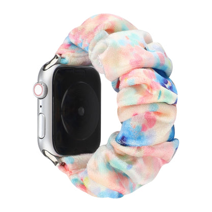 Flannel Hair Ring Strap Watch Band For Apple Watch Series 9&8&7 41mm / SE 3&SE 2&6&SE&5&4 40mm / 3&2&1 38mm(3) by bashfashion
