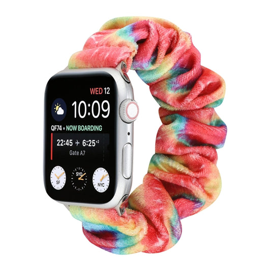 Flannel Hair Ring Strap Watch Band For Apple Watch Series 9&8&7 41mm / SE 3&SE 2&6&SE&5&4 40mm / 3&2&1 38mm(6) by bashfashion