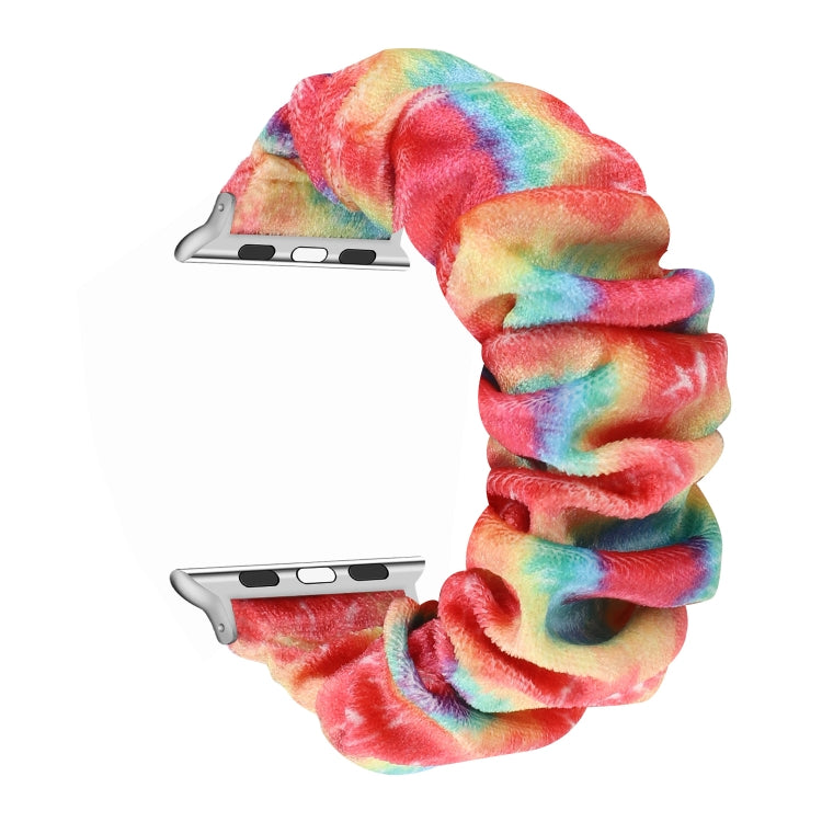 Flannel Hair Ring Strap Watch Band For Apple Watch Series 9&8&7 41mm / SE 3&SE 2&6&SE&5&4 40mm / 3&2&1 38mm(6) by bashfashion