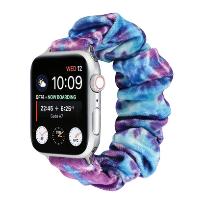Flannel Hair Ring Strap Watch Band For Apple Watch Series 9&8&7 41mm / SE 3&SE 2&6&SE&5&4 40mm / 3&2&1 38mm(7) by bashfashion