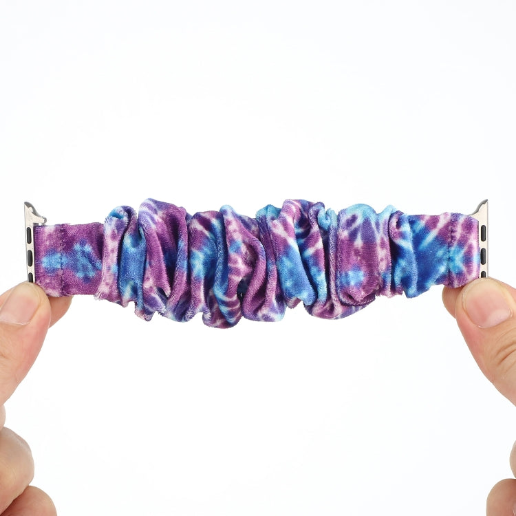 Flannel Hair Ring Strap Watch Band For Apple Watch Series 9&8&7 41mm / SE 3&SE 2&6&SE&5&4 40mm / 3&2&1 38mm(7) by bashfashion