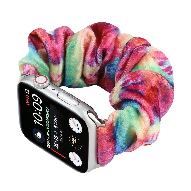 Flannel Hair Ring Strap Watch Band For Apple Watch Series 9&8&7 41mm / SE 3&SE 2&6&SE&5&4 40mm / 3&2&1 38mm(8) by bashfashion