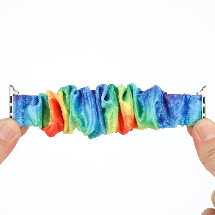 Flannel Hair Ring Strap Watch Band For Apple Watch Series 9&8&7 41mm / SE 3&SE 2&6&SE&5&4 40mm / 3&2&1 38mm(9) by bashfashion