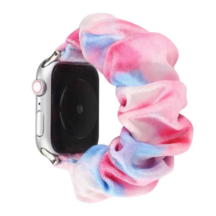 Flannel Hair Ring Strap Watch Band For Apple Watch Series 9&8&7 41mm / SE 3&SE 2&6&SE&5&4 40mm / 3&2&1 38mm(10) by bashfashion