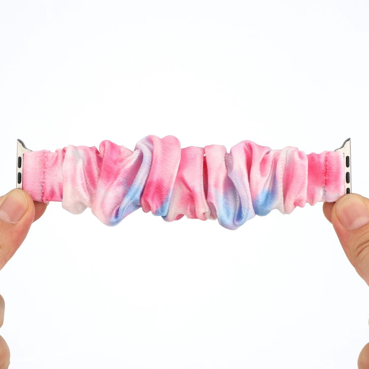 Flannel Hair Ring Strap Watch Band For Apple Watch Series 9&8&7 41mm / SE 3&SE 2&6&SE&5&4 40mm / 3&2&1 38mm(10) by bashfashion