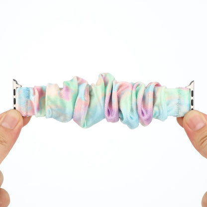 Flannel Hair Ring Strap Watch Band For Apple Watch Series 9&8&7 41mm / SE 3&SE 2&6&SE&5&4 40mm / 3&2&1 38mm(14) by bashfashion