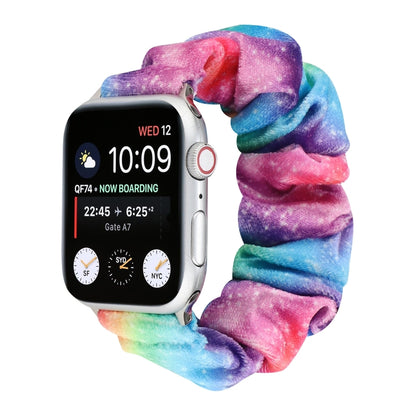 Flannel Hair Ring Strap Watch Band For Apple Watch Series 9&8&7 41mm / SE 3&SE 2&6&SE&5&4 40mm / 3&2&1 38mm(16) by bashfashion
