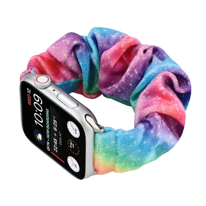 Flannel Hair Ring Strap Watch Band For Apple Watch Series 9&8&7 41mm / SE 3&SE 2&6&SE&5&4 40mm / 3&2&1 38mm(16) by bashfashion