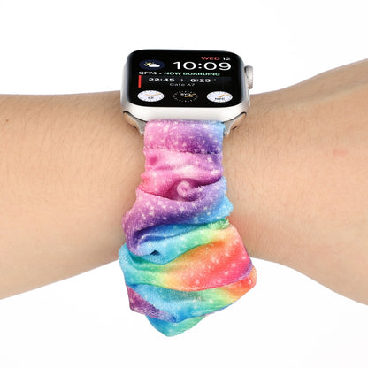 Flannel Hair Ring Strap Watch Band For Apple Watch Series 9&8&7 41mm / SE 3&SE 2&6&SE&5&4 40mm / 3&2&1 38mm(16) by bashfashion