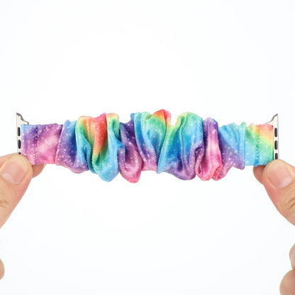 Flannel Hair Ring Strap Watch Band For Apple Watch Series 9&8&7 41mm / SE 3&SE 2&6&SE&5&4 40mm / 3&2&1 38mm(16) by bashfashion