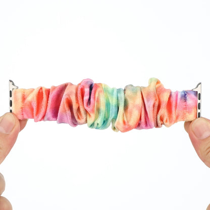 Flannel Hair Ring Strap Watch Band For Apple Watch Series 9&8&7 41mm / SE 3&SE 2&6&SE&5&4 40mm / 3&2&1 38mm(17) by bashfashion