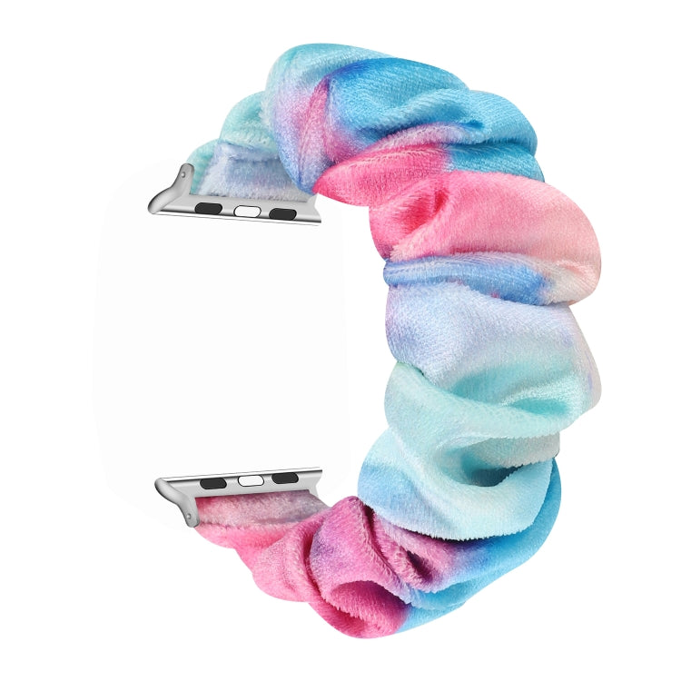 Flannel Hair Ring Strap Watch Band For Apple Watch Series 9&8&7 41mm / SE 3&SE 2&6&SE&5&4 40mm / 3&2&1 38mm(20) by bashfashion