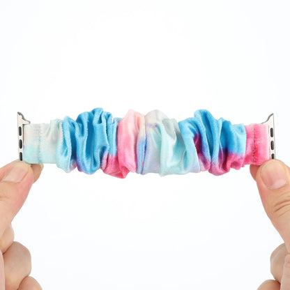 Flannel Hair Ring Strap Watch Band For Apple Watch Series 9&8&7 41mm / SE 3&SE 2&6&SE&5&4 40mm / 3&2&1 38mm(20) by bashfashion