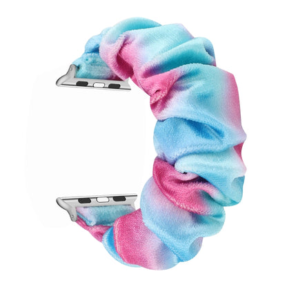 Flannel Hair Ring Strap Watch Band For Apple Watch Series 9&8&7 41mm / SE 3&SE 2&6&SE&5&4 40mm / 3&2&1 38mm(23) by bashfashion