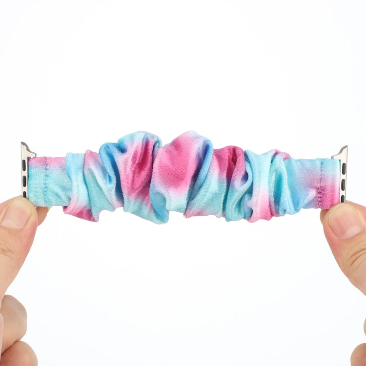 Flannel Hair Ring Strap Watch Band For Apple Watch Series 9&8&7 41mm / SE 3&SE 2&6&SE&5&4 40mm / 3&2&1 38mm(23) by bashfashion