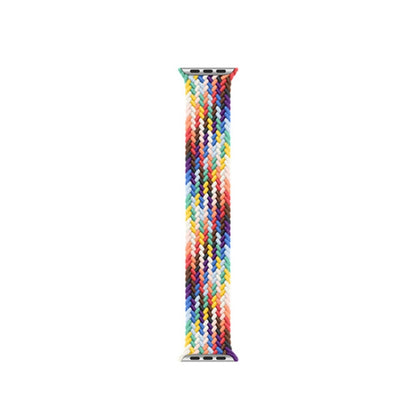 Nylon Single-turn Braided Watch Band For Apple Watch Series 9&8&7 41mm / SE 3&SE 2&6&SE&5&4 40mm / 3&2&1 38mm, Length:M 145mm(Rainbow Color) by bashfashion