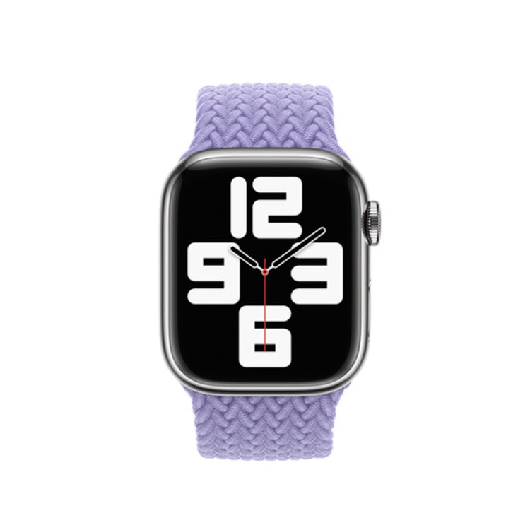 Nylon Single-turn Braided Watch Band For Apple Watch Series 9&8&7 41mm / SE 3&SE 2&6&SE&5&4 40mm / 3&2&1 38mm, Length:M 145mm(British Lavender) by bashfashion