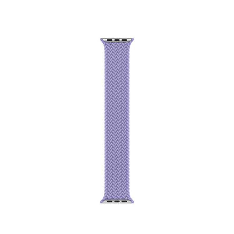 Nylon Single-turn Braided Watch Band For Apple Watch Series 9&8&7 41mm / SE 3&SE 2&6&SE&5&4 40mm / 3&2&1 38mm, Length:M 145mm(British Lavender) by bashfashion
