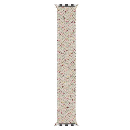 Nylon Single-turn Braided Watch Band For Apple Watch Series 9&8&7 41mm / SE 3&SE 2&6&SE&5&4 40mm / 3&2&1 38mm, Length:M 145mm (Starlight White) by bashfashion