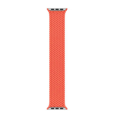 Nylon Single-turn Braided Watch Band For Apple Watch Series 7 41mm / 6 & SE & 5 & 4 40mm / 3 & 2 & 1 38mm, Length:M 145mm (Electric Orange) by bashfashion
