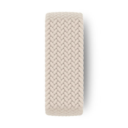 Nylon Single-turn Braided Watch Band For Apple Watch Series 9&8&7 41mm / SE 3&SE 2&6&SE&5&4 40mm / 3&2&1 38mm, Length:M 145mm (Starlight) by bashfashion