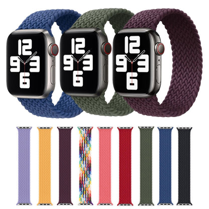 Nylon Single-turn Braided Watch Band For Apple Watch Series 9&8&7 41mm / SE 3&SE 2&6&SE&5&4 40mm / 3&2&1 38mm, Length:L 155mm(British Lavender) by bashfashion