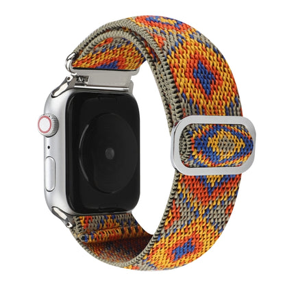 Metal Japanese Buckle Elastic Nylon Watch Band For Apple Watch Series 7 45mm / 6 & SE & 5 & 4 44mm / 3 & 2 & 1 42mm(1) by bashfashion