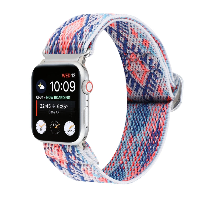 Metal Japanese Buckle Elastic Nylon Watch Band For Apple Watch Ultra 49mm&Watch Ultra 2 49mm / Series 9&8&7 45mm / SE 3&SE 2&6&SE&5&4 44mm / 3&2&1 42mm(7) by bashfashion