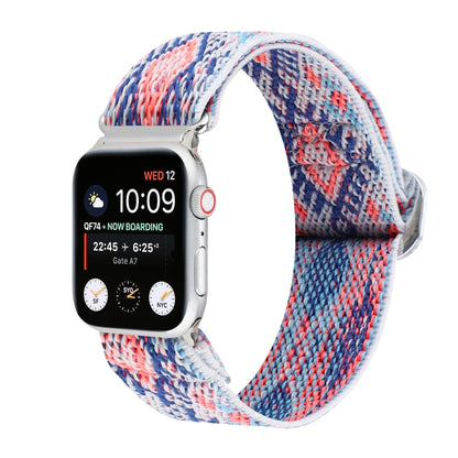 Metal Japanese Buckle Elastic Nylon Watch Band For Apple Watch Ultra 49mm&Watch Ultra 2 49mm / Series 9&8&7 45mm / SE 3&SE 2&6&SE&5&4 44mm / 3&2&1 42mm(7) by bashfashion