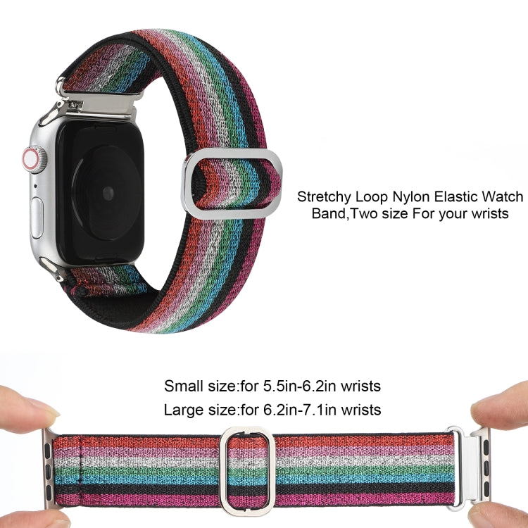 Metal Japanese Buckle Elastic Nylon Watch Band For Apple Watch Ultra 49mm&Watch Ultra 2 49mm / Series 9&8&7 45mm / SE 3&SE 2&6&SE&5&4 44mm / 3&2&1 42mm(12) by bashfashion