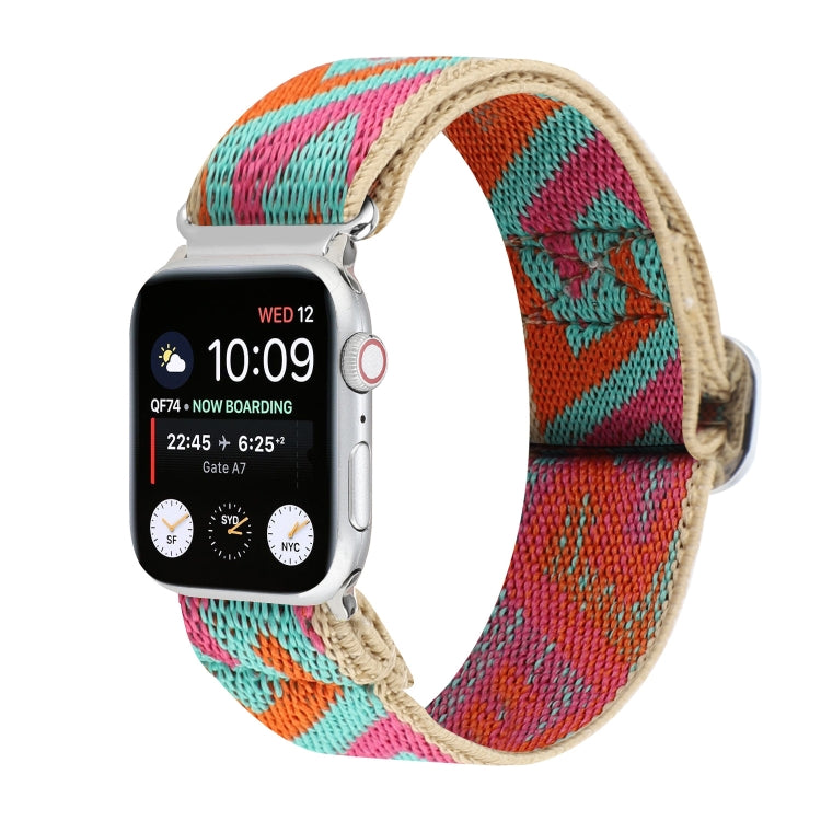 Metal Japanese Buckle Elastic Nylon Watch Band For Apple Watch Ultra 49mm&Watch Ultra 2 49mm / Series 9&8&7 45mm / SE 3&SE 2&6&SE&5&4 44mm / 3&2&1 42mm(14) by bashfashion