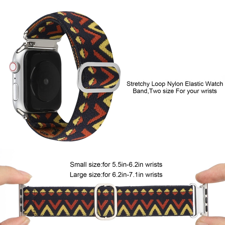 Metal Japanese Buckle Elastic Nylon Watch Band For Apple Watch Series 7 45mm / 6 & SE & 5 & 4 44mm / 3 & 2 & 1 42mm(15) by bashfashion