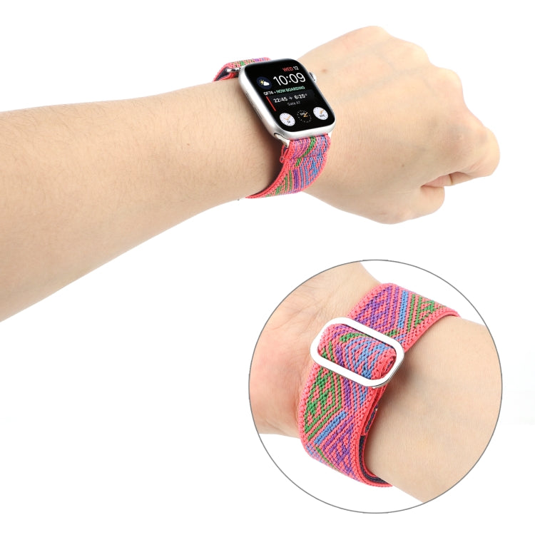 Metal Japanese Buckle Elastic Nylon Watch Band For Apple Watch Ultra 49mm&Watch Ultra 2 49mm / Series 9&8&7 45mm / SE 3&SE 2&6&SE&5&4 44mm / 3&2&1 42mm(16) by bashfashion