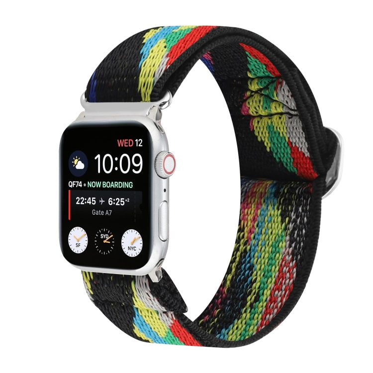 Metal Japanese Buckle Elastic Nylon Watch Band For Apple Watch Ultra 49mm&Watch Ultra 2 49mm / Series 9&8&7 45mm / SE 3&SE 2&6&SE&5&4 44mm / 3&2&1 42mm(20) by bashfashion