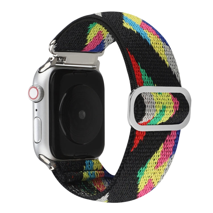 Metal Japanese Buckle Elastic Nylon Watch Band For Apple Watch Ultra 49mm&Watch Ultra 2 49mm / Series 9&8&7 45mm / SE 3&SE 2&6&SE&5&4 44mm / 3&2&1 42mm(20) by bashfashion