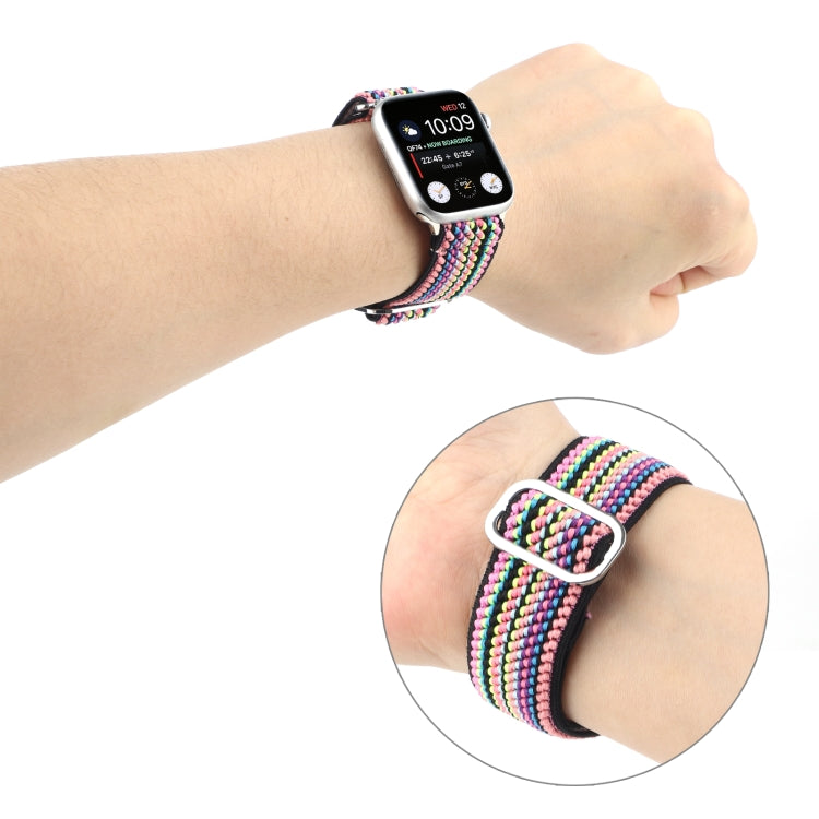 Metal Japanese Buckle Elastic Nylon Watch Band For Apple Watch Ultra 49mm&Watch Ultra 2 49mm / Series 9&8&7 45mm / SE 3&SE 2&6&SE&5&4 44mm / 3&2&1 42mm(22) by bashfashion